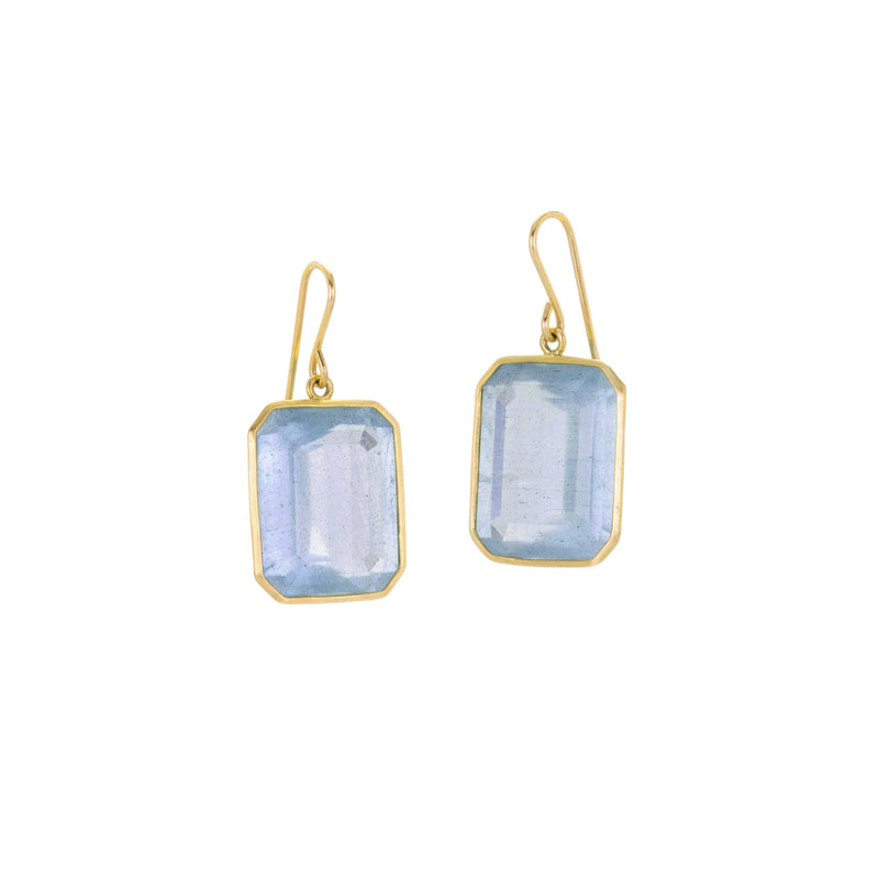 Maria Beaulieu Large Emerald Cut Aquamarine Earrings | Quadrum Gallery