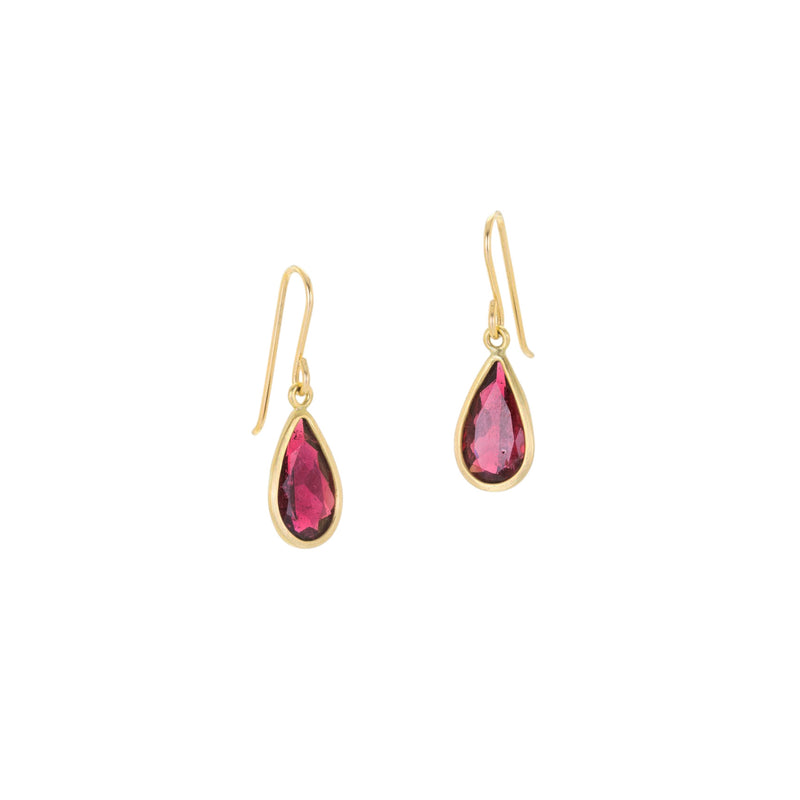 Maria Beaulieu Pear Shape Rubellite Tourmaline Earrings | Quadrum Gallery