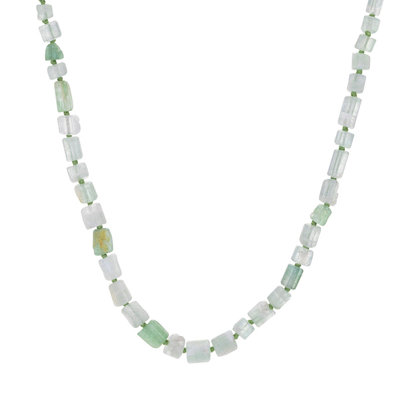 Maria Beaulieu 18k Natural Green Tourmaline Crystal Necklace | Quadrum Gallery