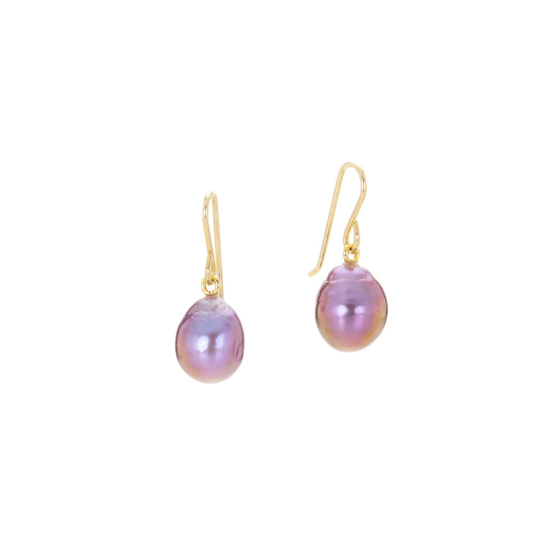 Maria Beaulieu Dark Pink Baroque Freshwater Pearl Drop Earrings | Quadrum Gallery