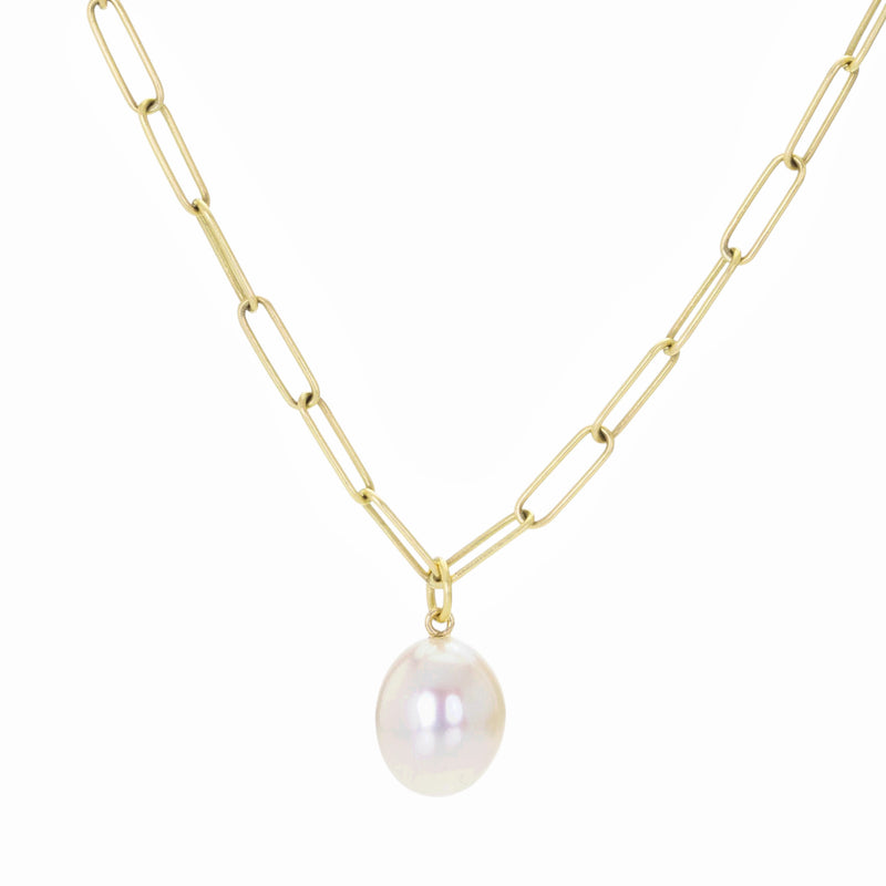 Maria Beaulieu White Freshwater Pearl Drop Pendant (Pendant Only) | Quadrum Gallery