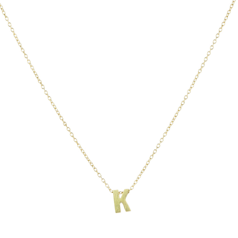 Marian Maurer Micro "K" Initial Pendant Necklace | Quadrum Gallery