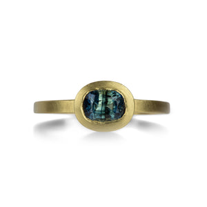 Marian Maurer Oval Blue Green Sapphire Callista Ring | Quadrum Gallery