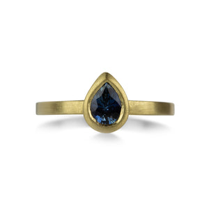 Marian Maurer 18k Pear Shaped Blue Sapphire Callista Ring | Quadrum Gallery