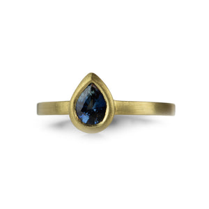Marian Maurer 18k Pear Shaped Blue Sapphire Callista Ring | Quadrum Gallery