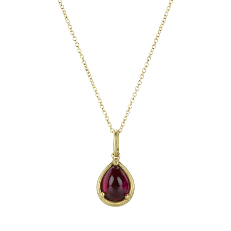 Marian Maurer 18k Pink Tourmaline Teardrop City Pendant Necklace | Quadrum Gallery