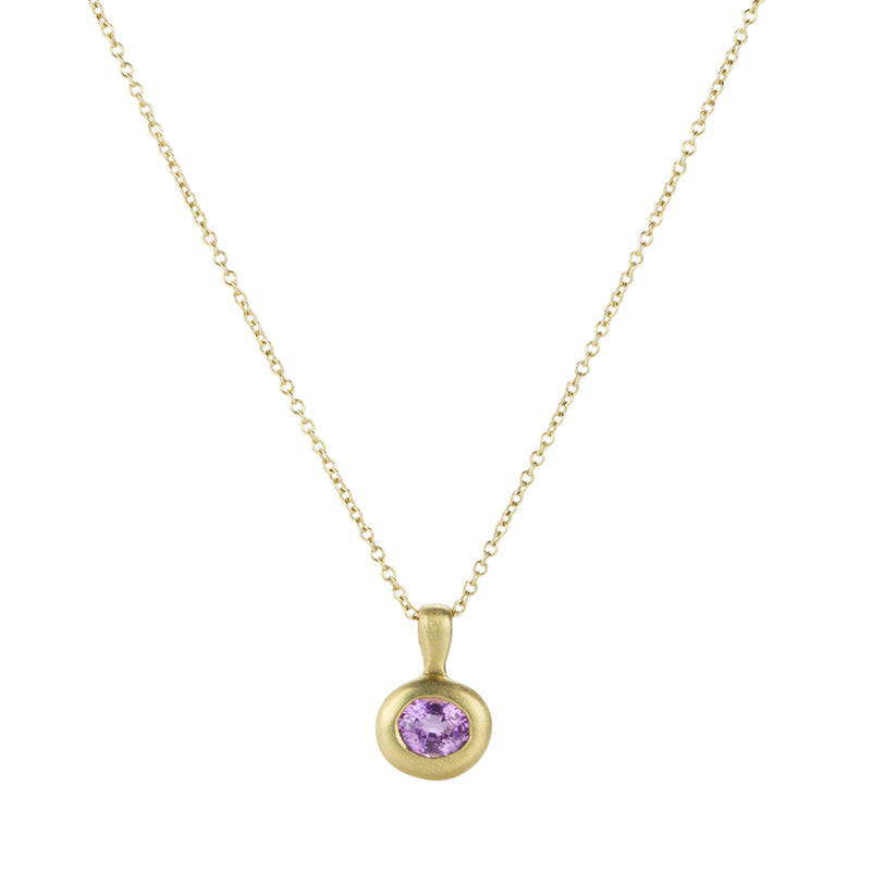 Marian Maurer 18k Oval Pink Sapphire City Pendant Necklace | Quadrum Gallery