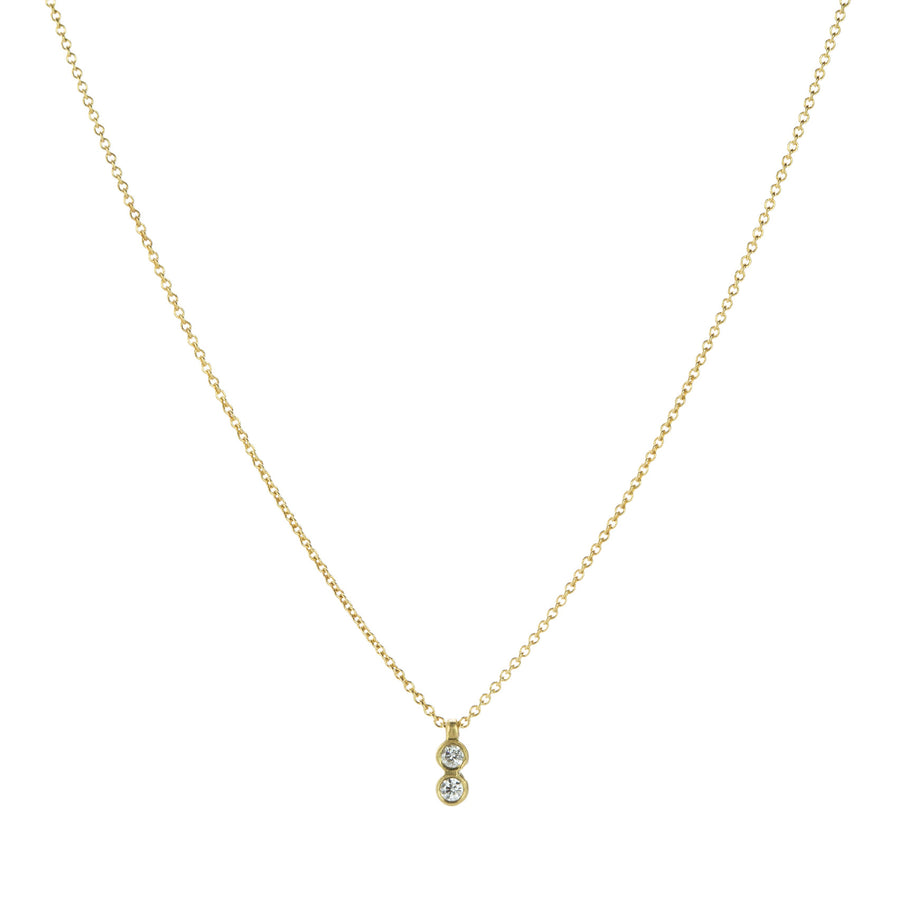 Marian Maurer Teeny Double Diamond Pendant Necklace  | Quadrum Gallery