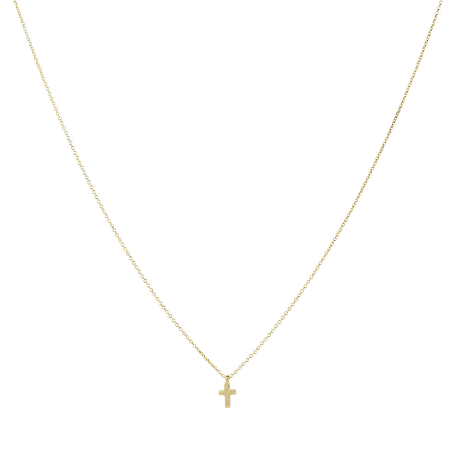 Marian Maurer 18k Yellow Gold Micro Cross Necklace | Quadrum Gallery