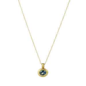 Marian Maurer Oval Blue/Green Sapphire City Pendant Necklace | Quadrum Gallery