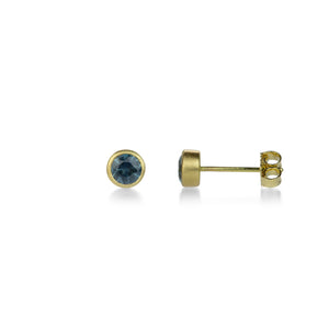 Marian Maurer Teeny Denim Montana Sapphire Studs | Quadrum Gallery