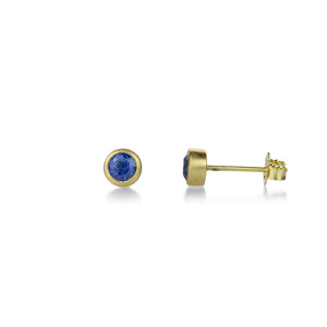 Marian Maurer Blue Sapphire Teeny Studs | Quadrum Gallery