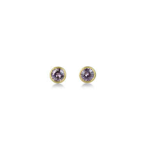 Marian Maurer Light Pink Sapphire Teeny Studs | Quadrum Gallery