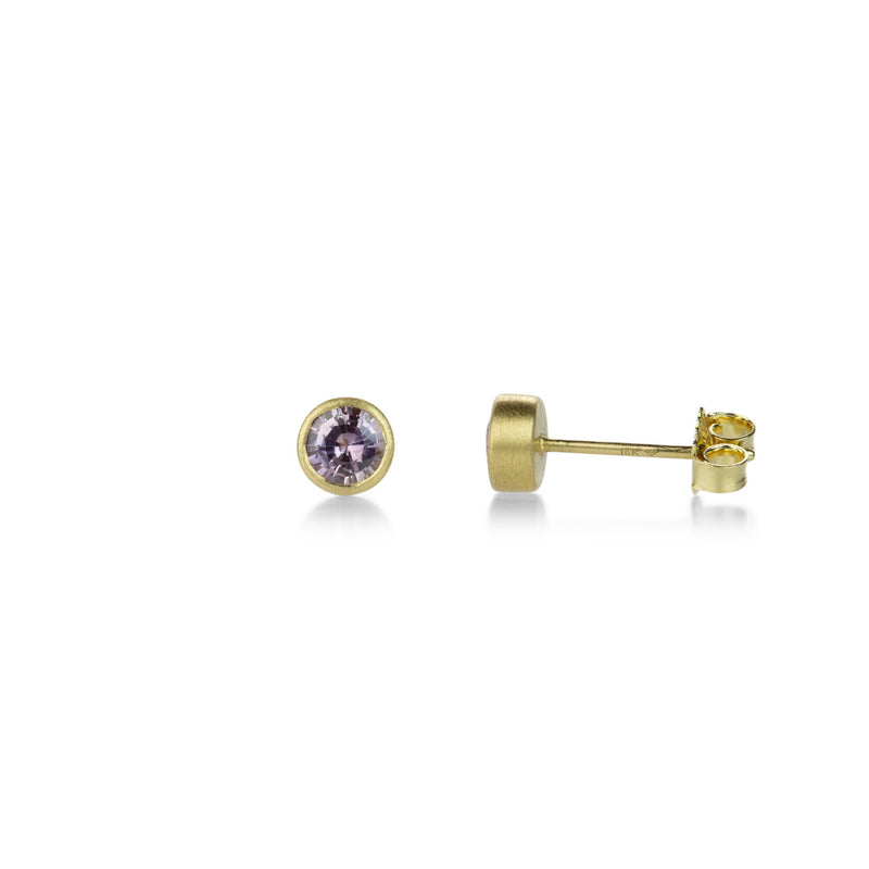 Marian Maurer Light Pink Sapphire Teeny Studs | Quadrum Gallery