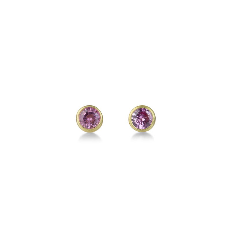 Marian Maurer Pink Sapphire Teeny Studs | Quadrum Gallery