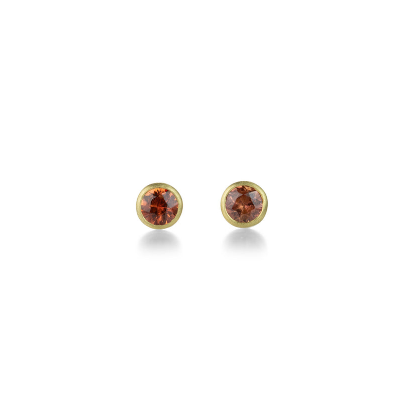 Marian Maurer Orange Sapphire Teeny Studs | Quadrum Gallery