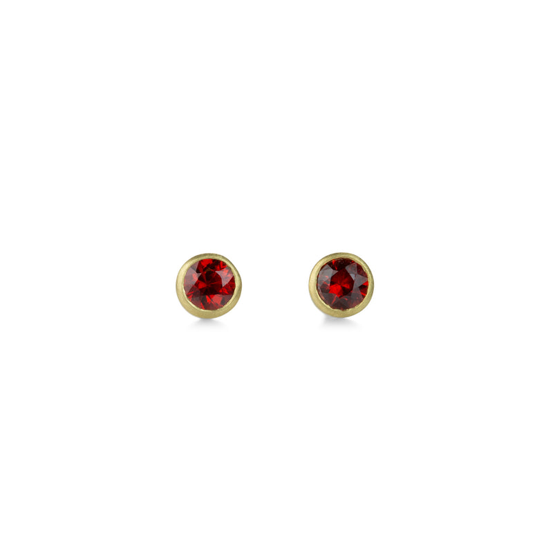 Marian Maurer Red Sapphire Teeny Studs | Quadrum Gallery