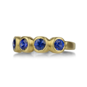 Marian Maurer Blue Sapphire and 18k Gold Porch Skimmer Band | Quadrum Gallery