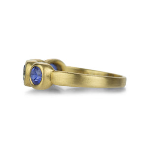 Marian Maurer Blue Sapphire and 18k Gold Porch Skimmer Band | Quadrum Gallery