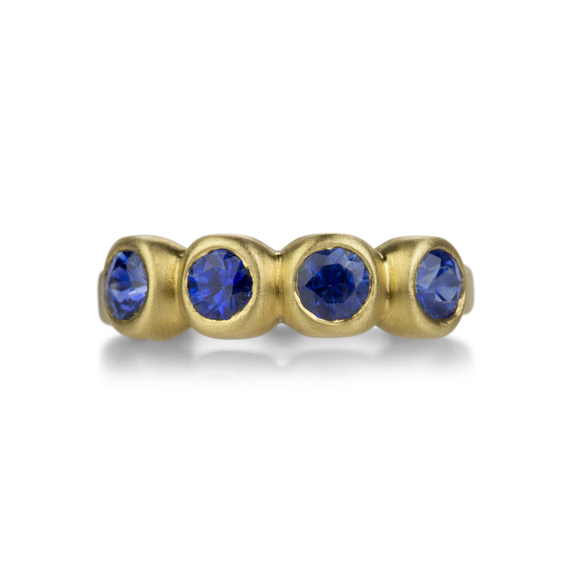 Marian Maurer Blue Sapphire and 18k Gold Porch Skimmer Band | Quadrum Gallery