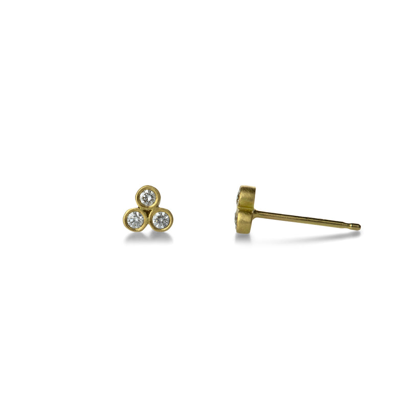 Marian Maurer Triple Teeny Studs with Diamonds | Quadrum Gallery