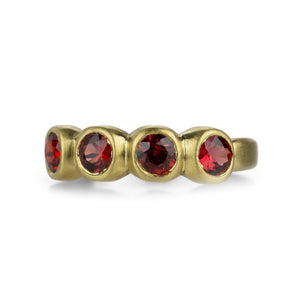 Marian Maurer 18k Porch Skimmer Band with Red Sapphire | Quadrum Gallery