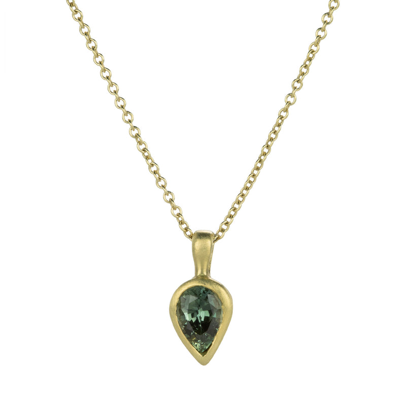 Marian Maurer Green Sapphire Teardrop City Pendant Necklace | Quadrum Gallery