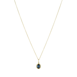 Marian Maurer 18k Oval Blue Sapphire City Pendant Necklace | Quadrum Gallery