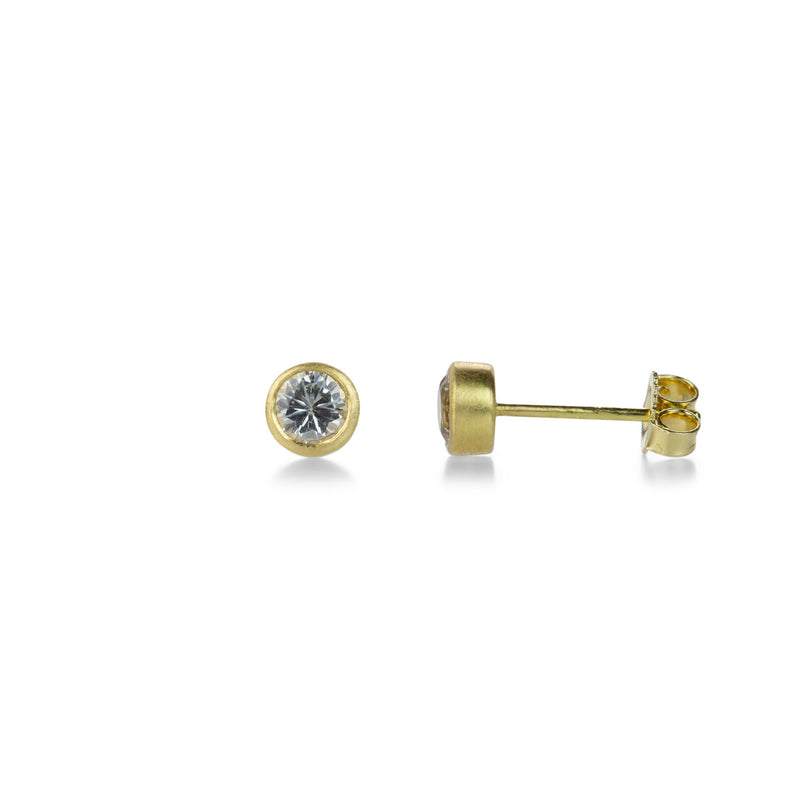 Marian Maurer Teeny White Sapphire Stud Earrings | Quadrum Gallery