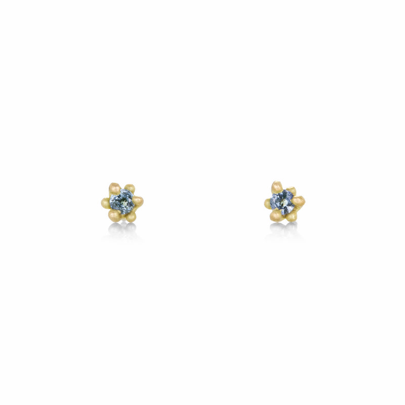 Marian Maurer Blue Gray Sapphire Faerie Stud Earrings | Quadrum Gallery