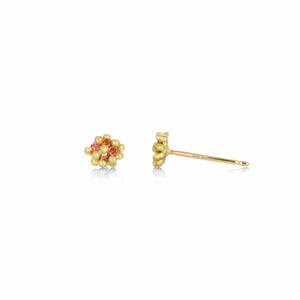 Marian Maurer Orange Sapphire Cluster Faerie Stud Earrings | Quadrum Gallery