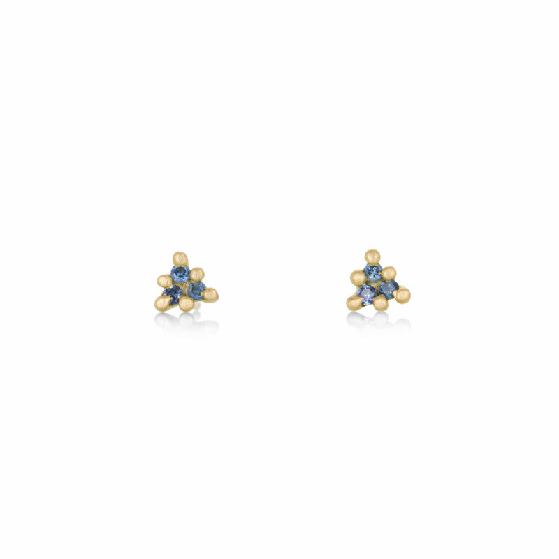 Marian Maurer Triple Light Blue Sapphire Faerie Stud Earrings | Quadrum Gallery