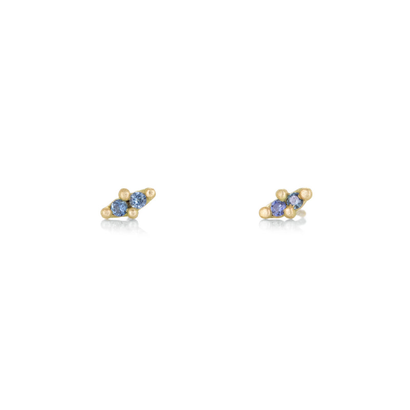 Marian Maurer Double Light Blue Sapphire Faerie Stud Earrings | Quadrum Gallery