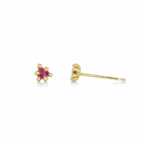 Marian Maurer Triple Ruby Faerie Stud Earrings | Quadrum Gallery