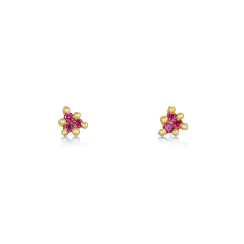 Marian Maurer Triple Ruby Faerie Stud Earrings | Quadrum Gallery