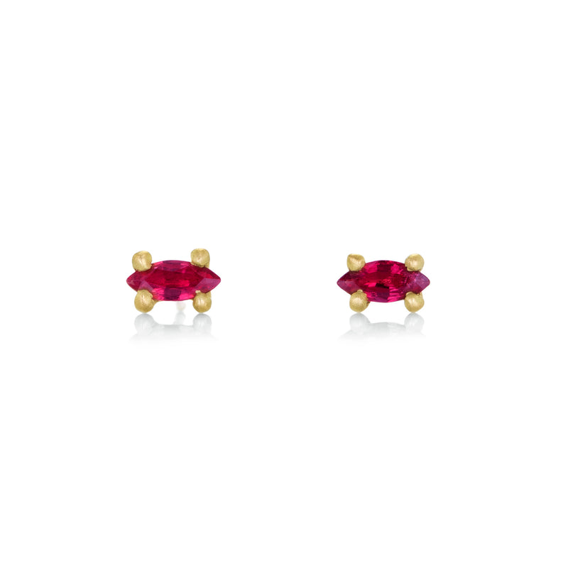 Marian Maurer Faerie Studs with Marquise Rubies  | Quadrum Gallery