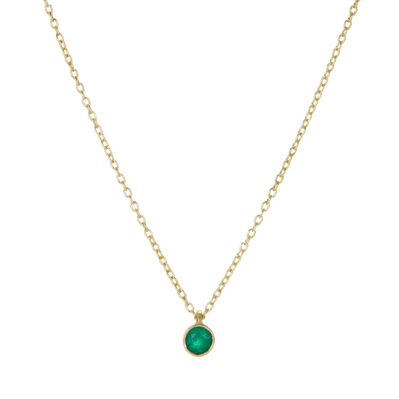 Marian Maurer Micro 3mm Emerald Pendant Necklace | Quadrum Gallery