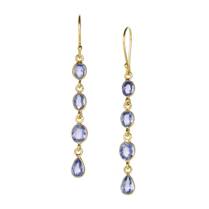 Margaret Solow Long Blue Sapphire Earrings | Quadrum Gallery