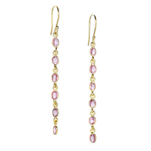 Margaret Solow Long Pink Sapphire Earrings | Quadrum Gallery