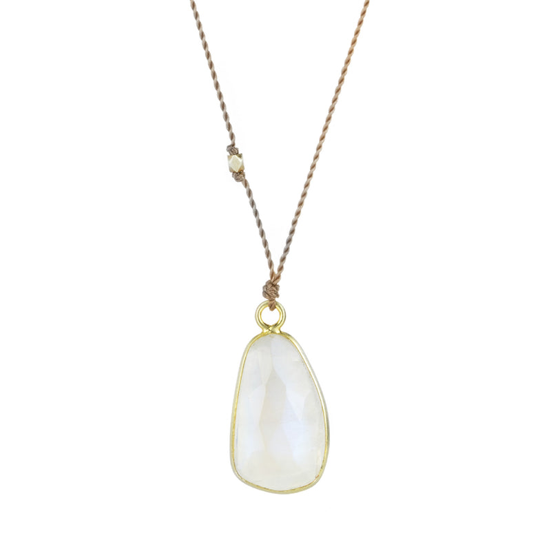 Margaret Solow Rainbow Moonstone Pendant Cord Necklace | Quadrum Gallery