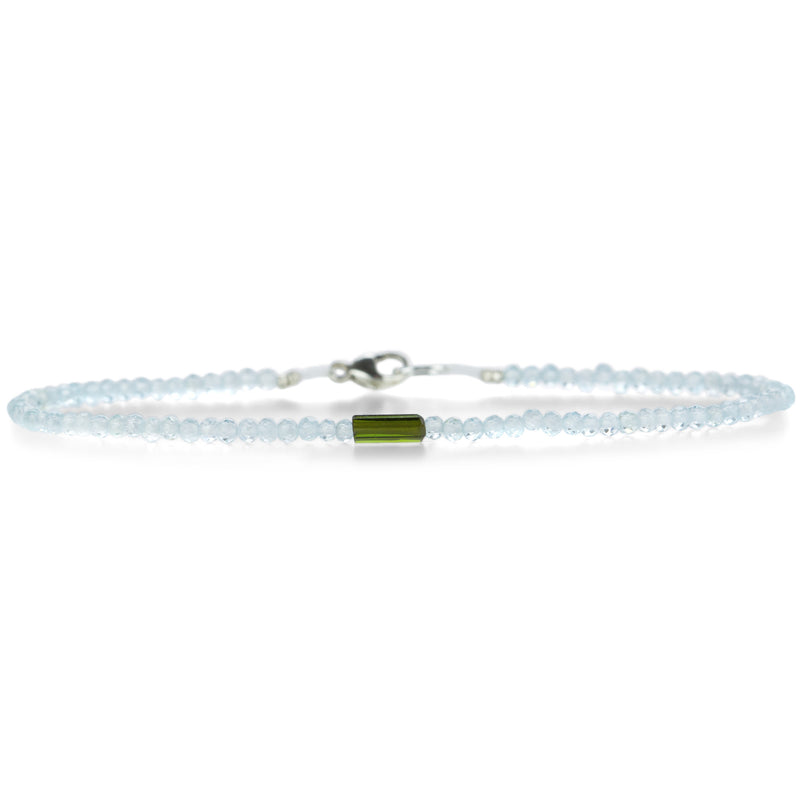 Margaret Solow Faceted Blue Topaz and Tourmaline Bracelet | Quadrum Gallery