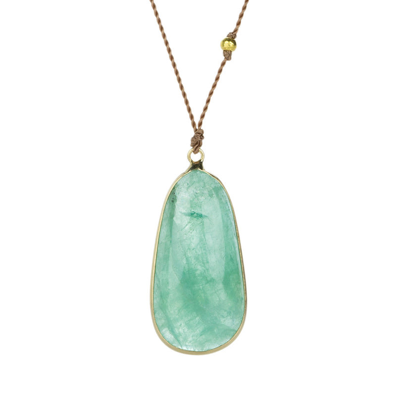 Margaret Solow Smooth Emerald Pendant Necklace | Quadrum Gallery