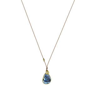 Margaret Solow Blue Sapphire and Diamond Double Pendant Necklace | Quadrum Gallery