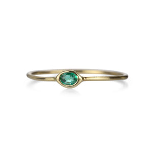 Margaret Solow Tiny Oval Emerald Ring | Quadrum Gallery