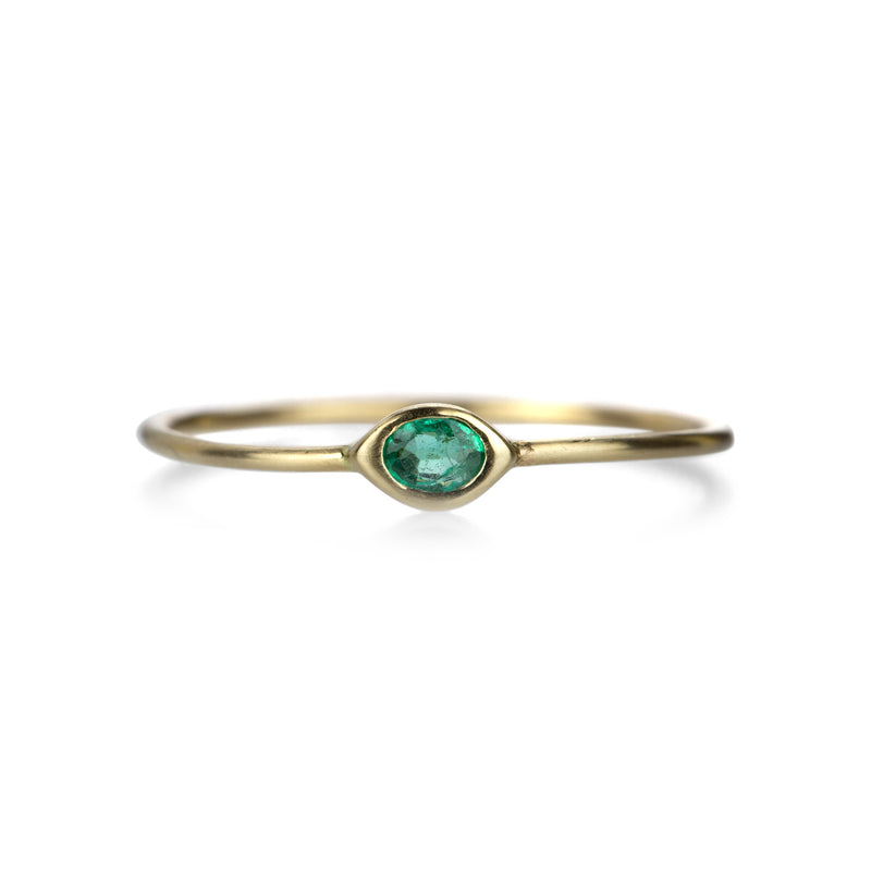 Margaret Solow Tiny Oval Emerald Ring | Quadrum Gallery