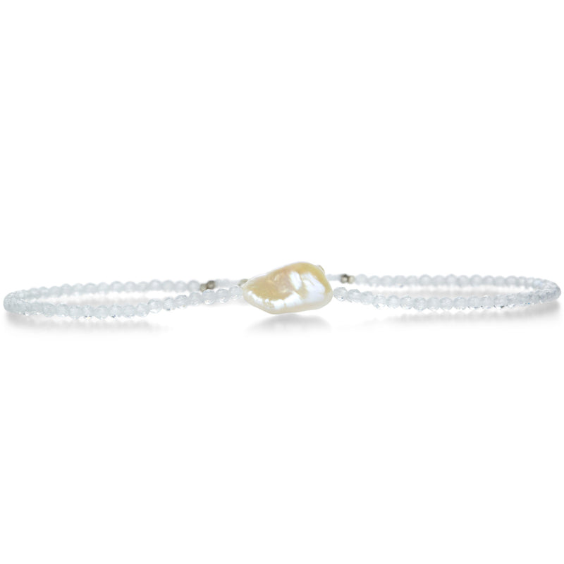 Margaret Solow Pearl and Rainbow Moonstone Beaded Bracelet  | Quadrum Gallery