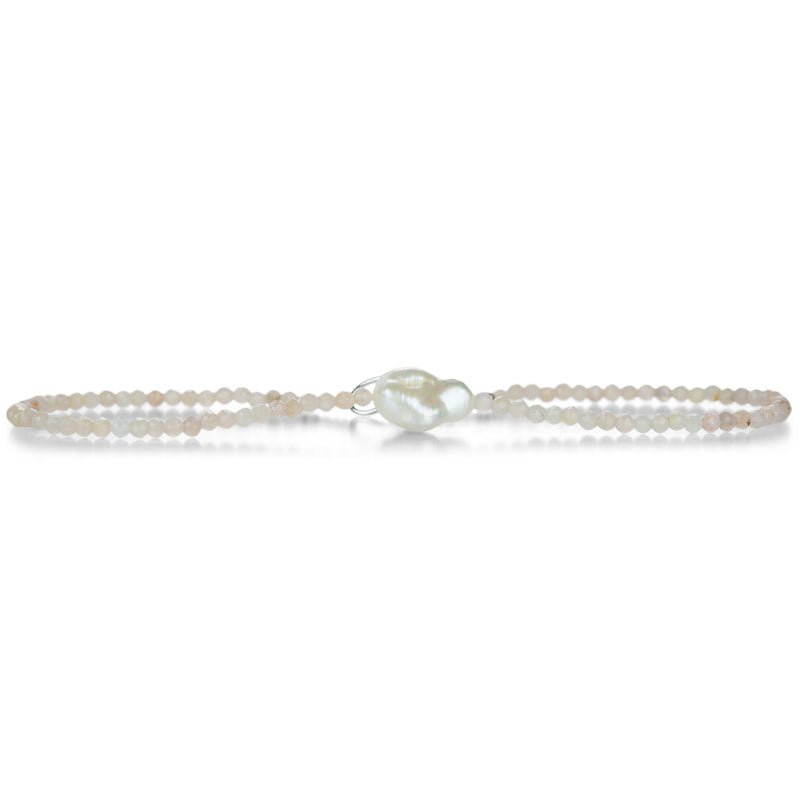 Margaret Solow Peach Moonstone & Pearl Bracelet | Quadrum Gallery