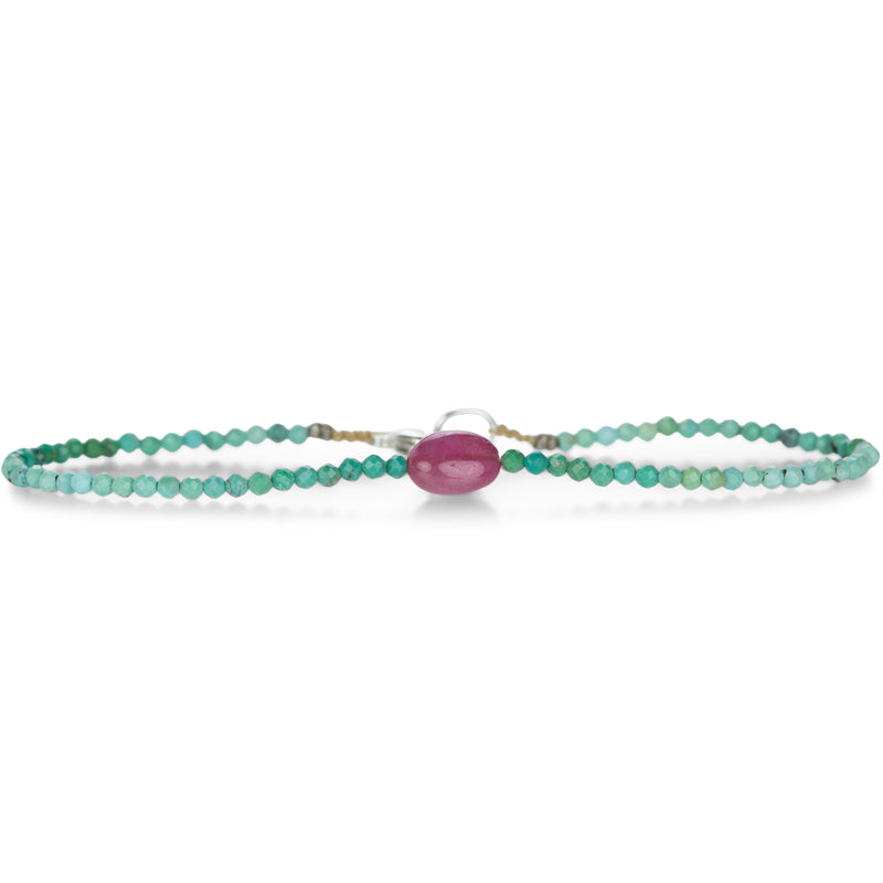 Margaret Solow Turquoise & Ruby Beaded Bracelet | Quadrum Gallery