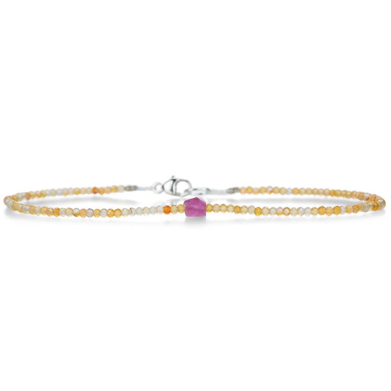 Margaret Solow Carnelian and Tourmaline Beaded Bracelet | Quadrum Gallery