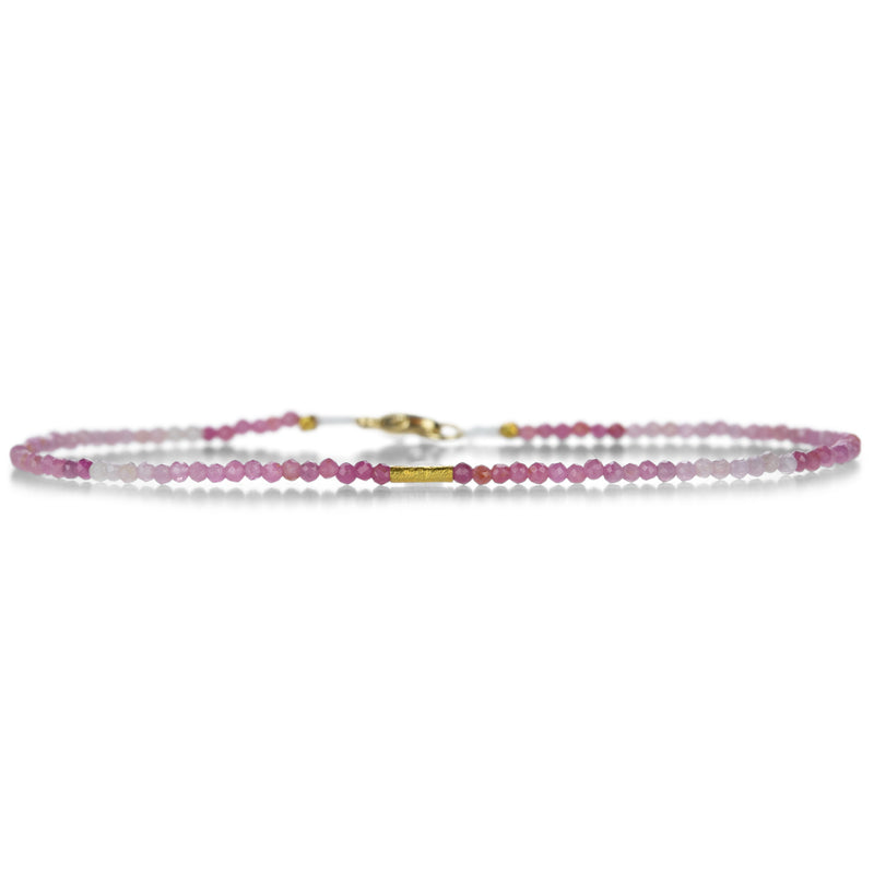 Margaret Solow Faceted Ombre Ruby and 18k Bead Bracelet | Quadrum Gallery